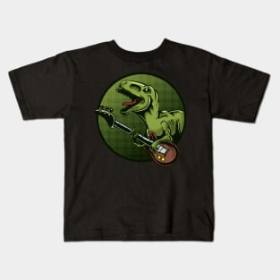 Dinosaur plays guitar Kids T-Shirt